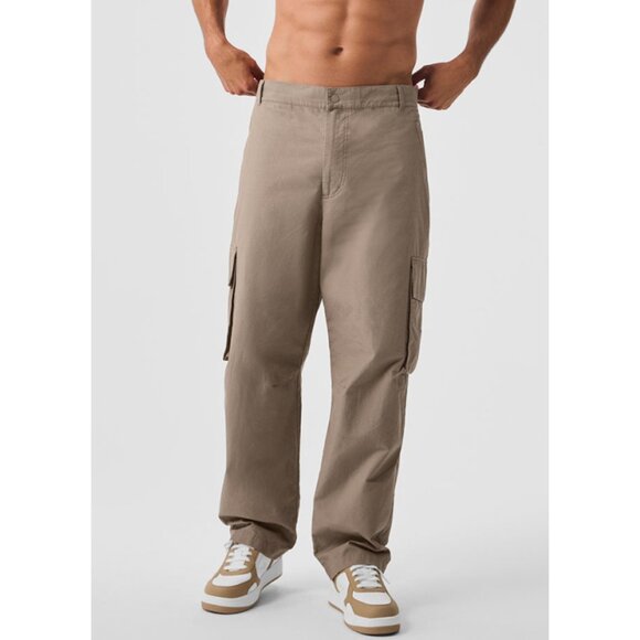 Alo Cargo Ripstop Trousers Gravel Tan Outdoors Hiking Work Straight Leg Pants 34 - Picture 1 of 9